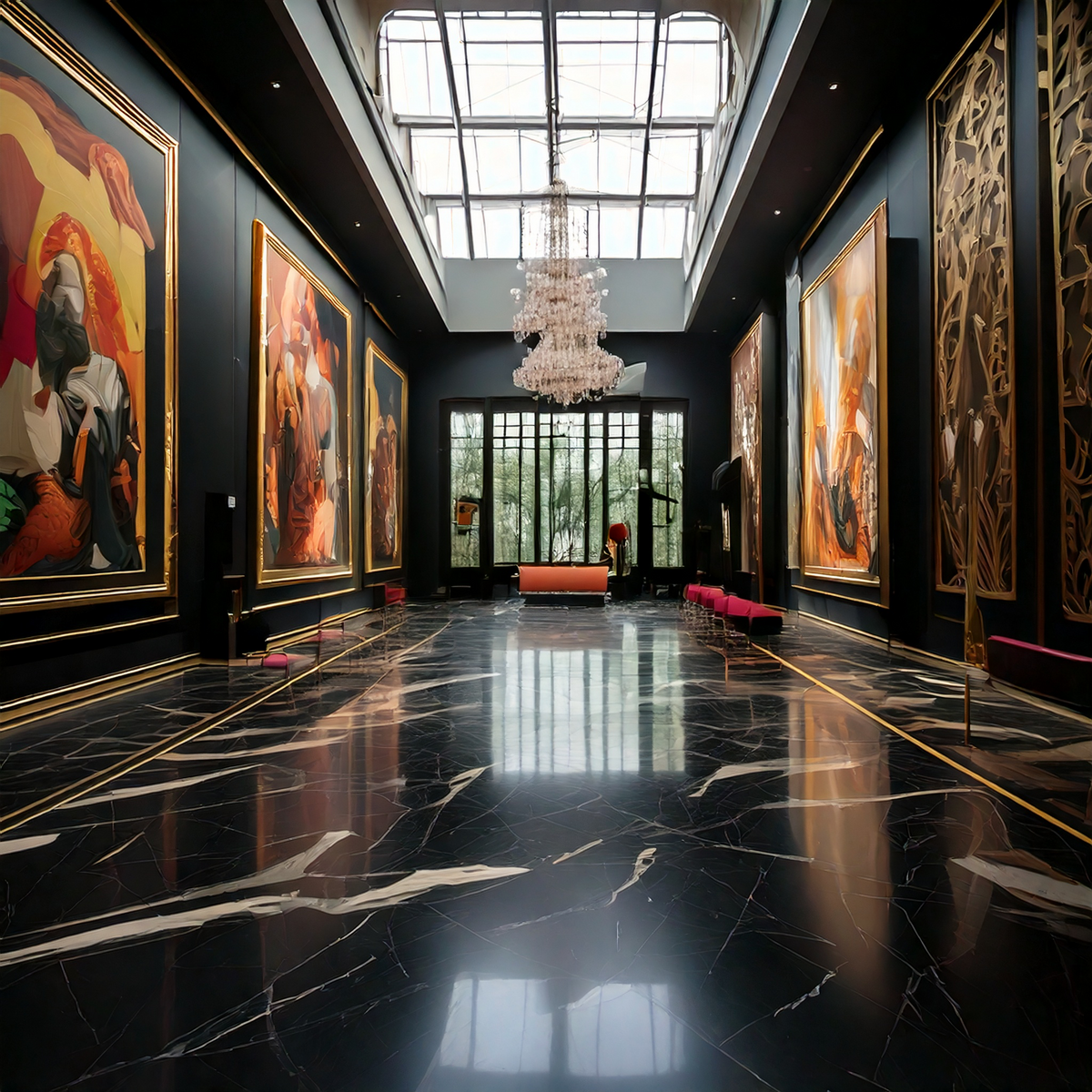 Art and design for large interior spaces