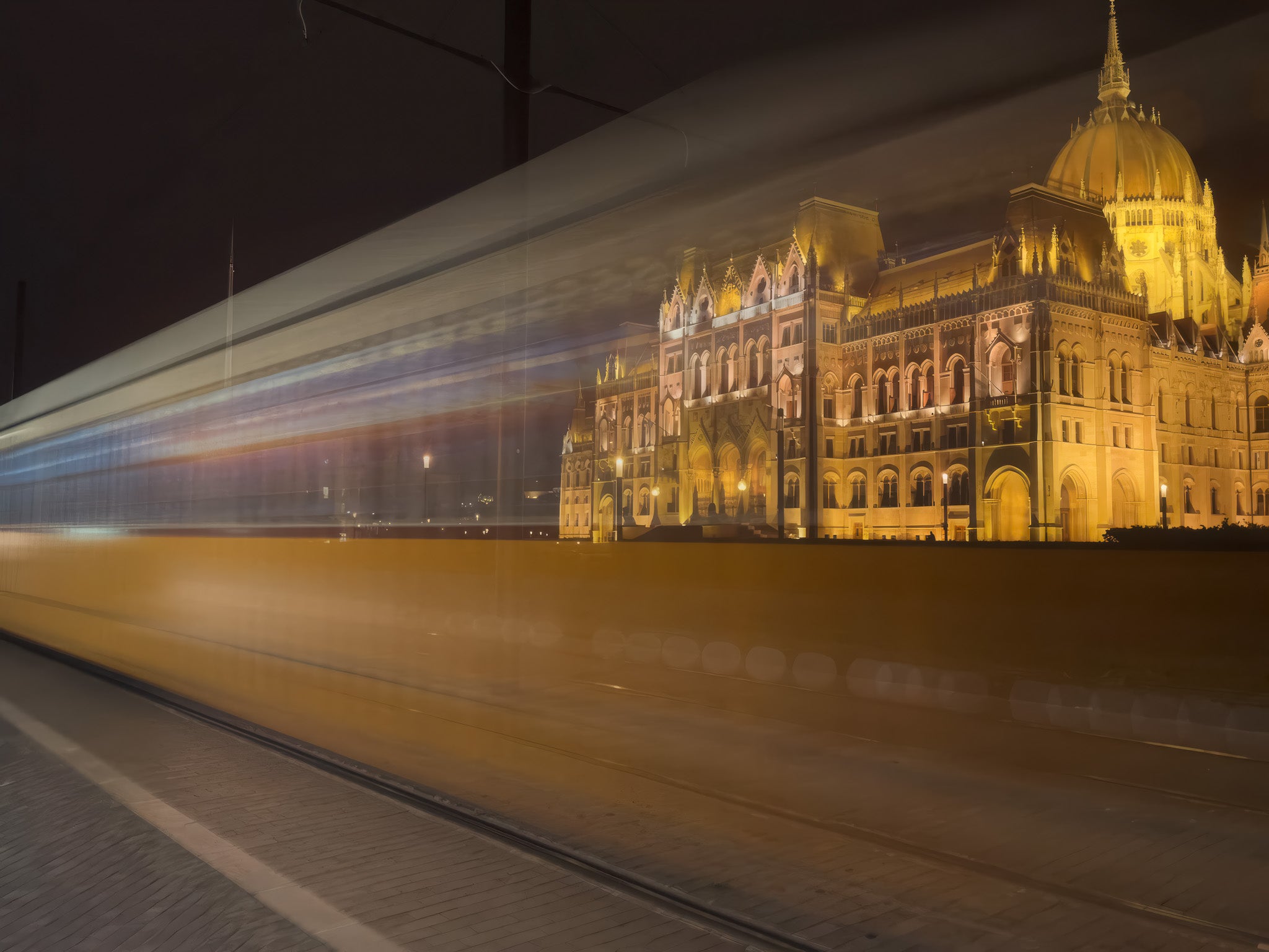 Yellow Lines IV - Parliament in Motion — fine art photography by Gallery Privé