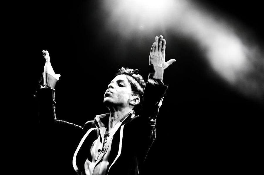 Prince performing live in Abu Dhabi Into the Light original photograph by Fabien Chareix Gallery Prive fine art print