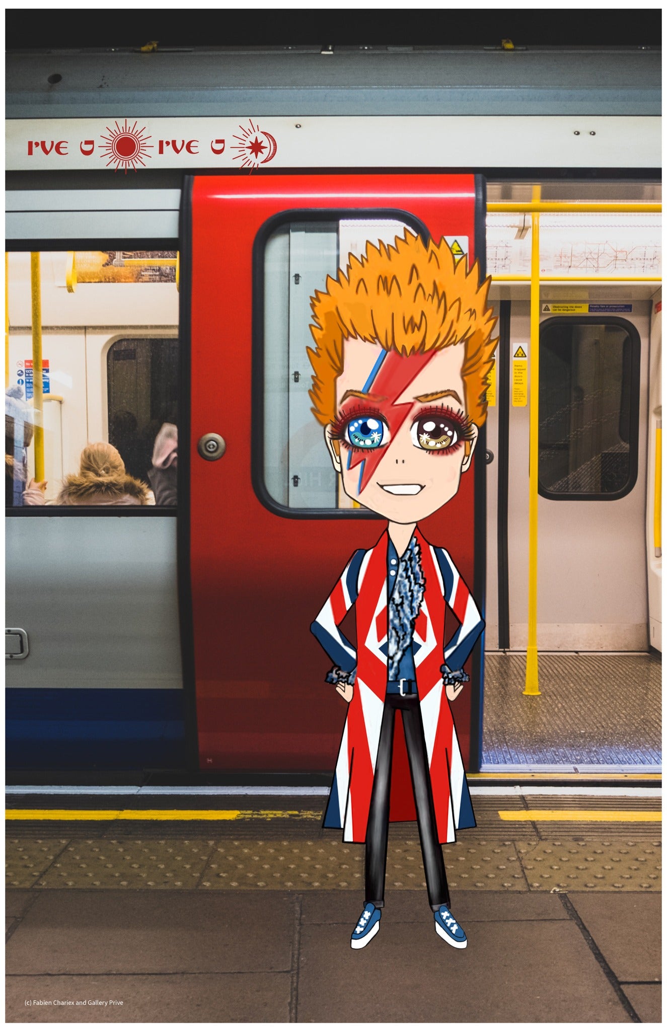 Bowie Underground I — manga-inspired fine art print by Gallery Privé