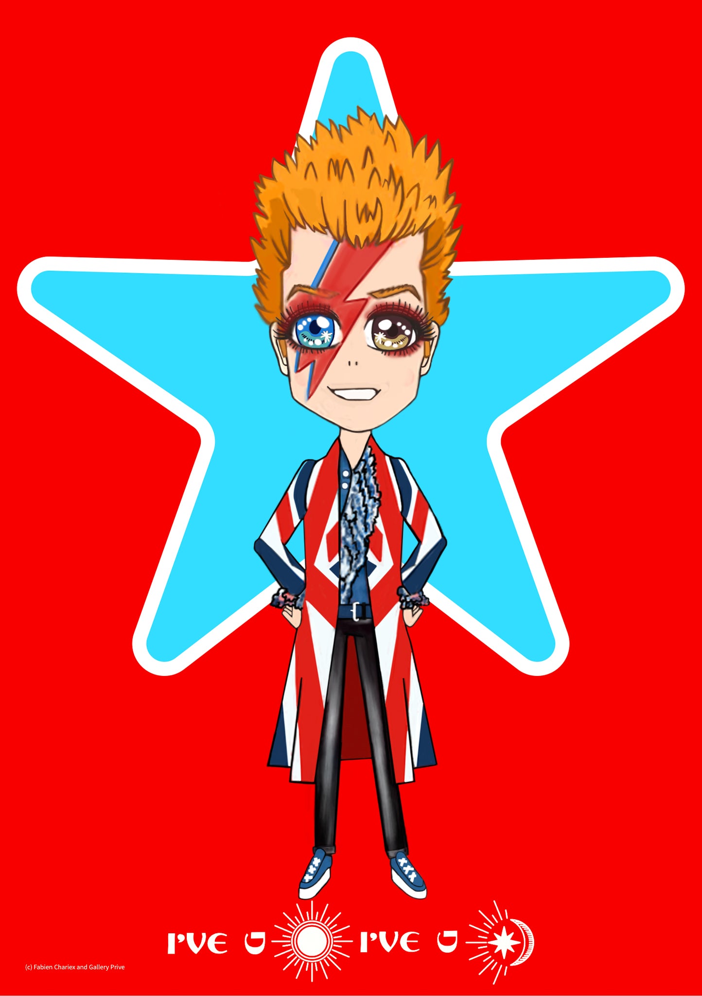 Electric Starman — manga-inspired fine art print by Gallery Privé
