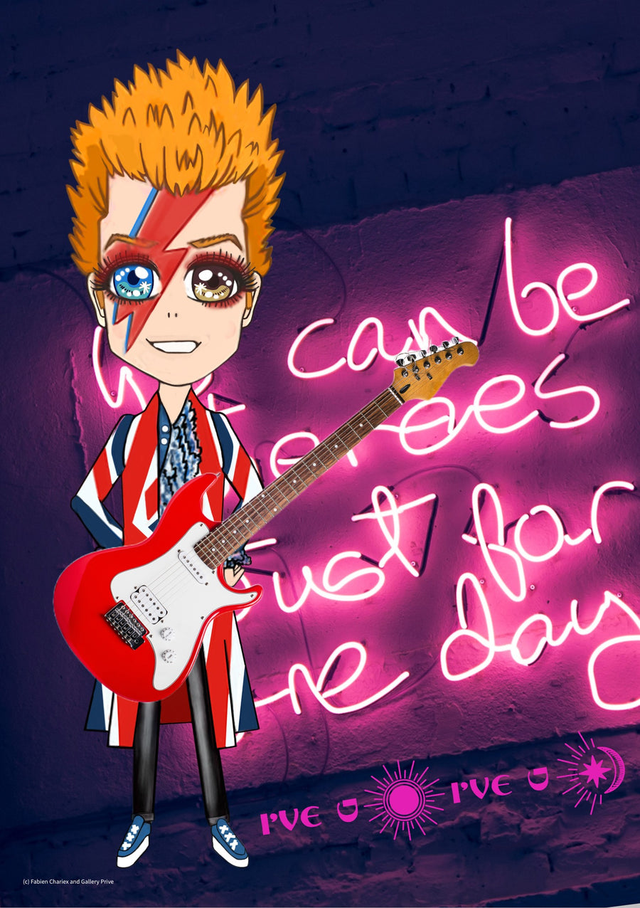 Heroes in Neon, David Bowie manga-inspired artwork by Hiren Kothari and Maria Sokolyanskaya