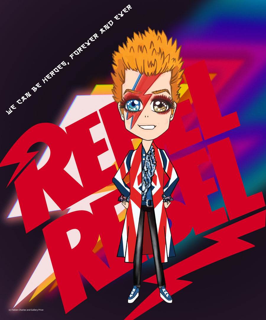 Rebel Rebel Forever, David Bowie manga-inspired artwork by Hiren Kothari and Maria Sokolyanskaya