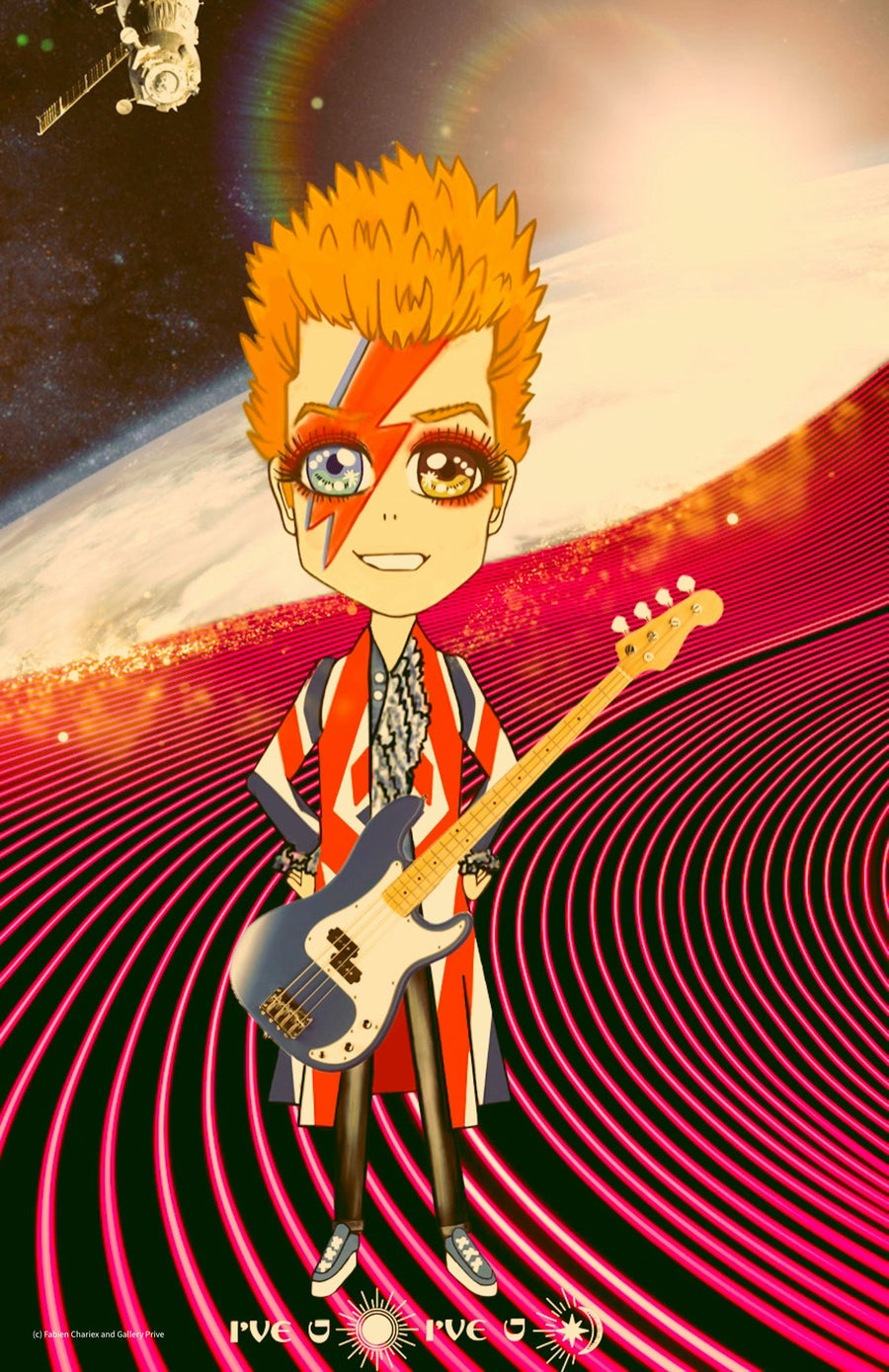 Starman Orbit, David Bowie manga-inspired artwork by Hiren Kothari and Maria Sokolyanskaya